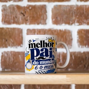 CANECA PORCELANA BRANCA (DIA DOS PAIS - TEMA - 04) Cerâmica Capacidade em volume: 325 mL Branca Sublimação  