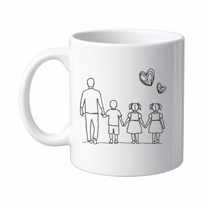 CANECA PORCELANA BRANCA ( PAI E FILHOS) Cerâmica Capacidade em volume: 325 mL Branca Sublimação  