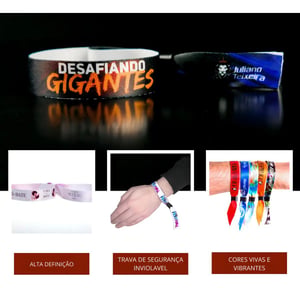 Pulseira de tecido com personalização