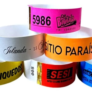 Pulseira da PVC com lacre de segurança com personalização