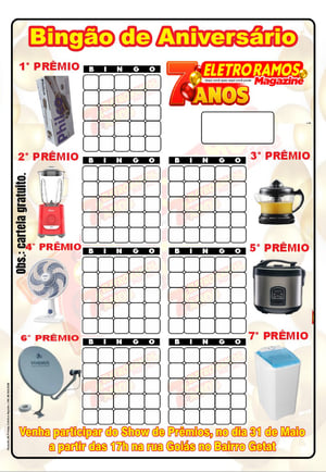 Cartelas de Bingo