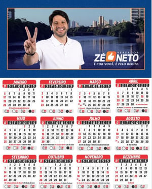 Calendário de parede A3