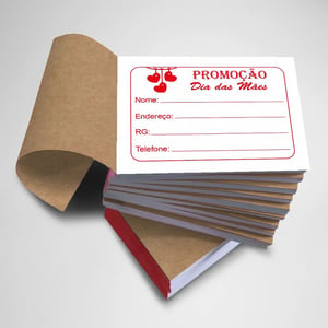 Bloco de notas formato 64 Papel normal 10x7cm impressão off-set Sem verniz Corte Reto 100 folhas cada bloco