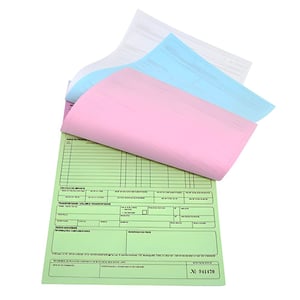 Bloco de notas formato 16 - 4 vias Papel normal 15x22cm impressão off-set Sem verniz Corte Reto 200 folhas cada bloco