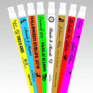 Pulseira da PVC com lacre de segurança com personalização pvc  laser   