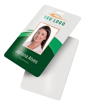 Crachá em PVC PVC 0,7mm 8,5x5x5cm térmica   Para cordão personalizado pedido mínimo de 7 unidades