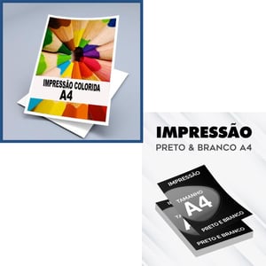 Impressão A4 Jato de Tinta  21x29,7cm 75g jato de tinta   