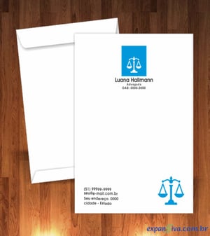 Envelope Personalizado Timbrado 23x33cm Papel 90g 23x33    Cor na logomarca (timbre) e informações