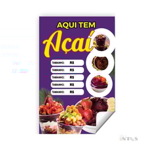 Adesivo/Cartaz pronto tema: Açaí