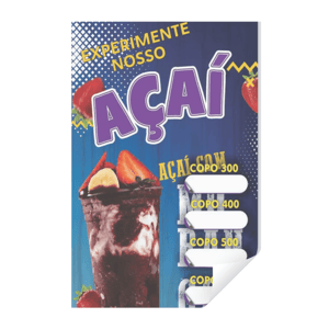 Adesivo/Cartaz pronto tema: Açaí
