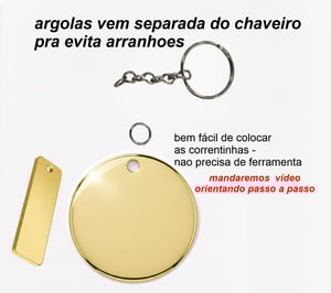 Chaveiros tema: Gratidão acrílico espelhado 4cm