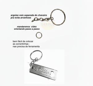 Chaveiros tema: Gratidão acrílico espelhado 4cm