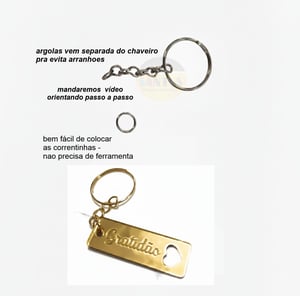 Chaveiros tema: Gratidão acrílico espelhado 4cm