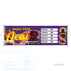 Faixa pronta Horizontal tema: Açaí
