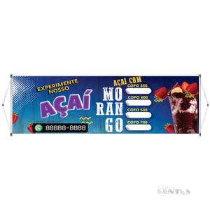 Faixa pronta Horizontal tema: Açaí