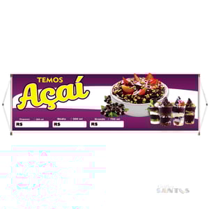 Faixa pronta Horizontal tema: Açaí