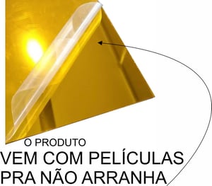 Placa Aberto/Fechado Acrílico Espelhado com Ventosa