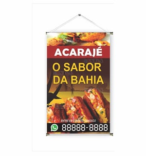 Banner prontos modelos variados tema: Acarajé