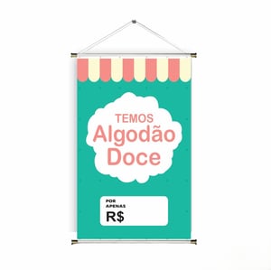banner prontos modelos variados tema: Algodão doce