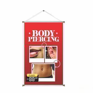Banner prontos modelos variados tema: Body Piercing