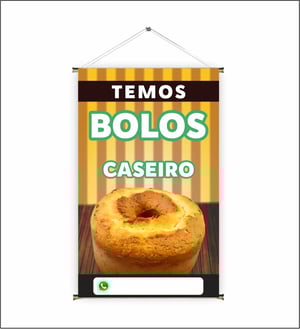 Banner prontos modelos variados tema: Bolo