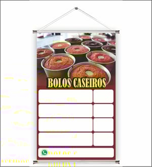 Banner prontos modelos variados tema: Bolo