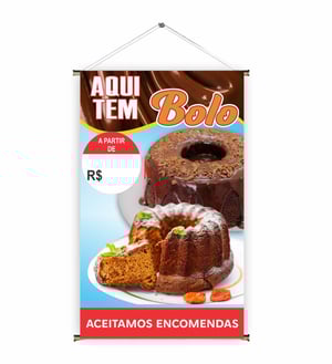 Banner prontos modelos variados tema: Bolo