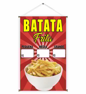 Banner prontos modelos variados tema: Batata Frita