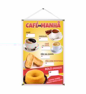 Banner prontos modelos variados tema: Café da manhã