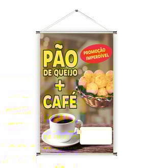 Banner prontos modelos variados tema: Pão de queijo