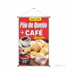 Banner prontos modelos variados tema: Pão de queijo