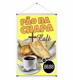 Banner prontos modelos variados tema: Pão na chapa