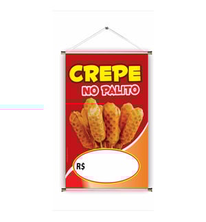 Banner prontos modelos variados tema: Churros e crepes