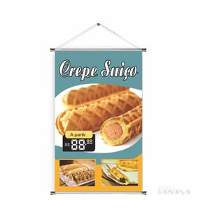 Banner prontos modelos variados tema: Churros e crepes
