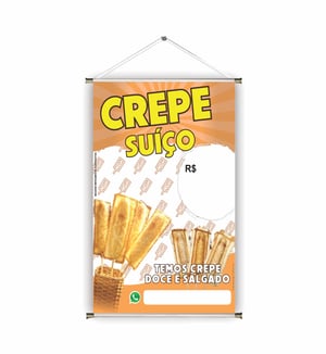 Banner prontos modelos variados tema: Churros e crepes