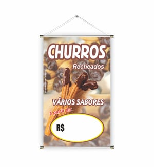 Banner prontos modelos variados tema: Churros e crepes