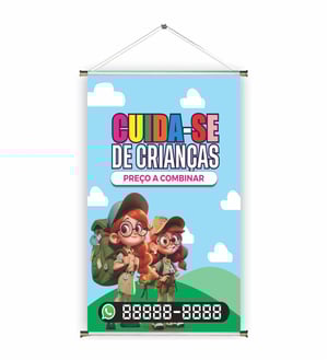 Banner prontos modelos variados tema: Cuidadora de Criança