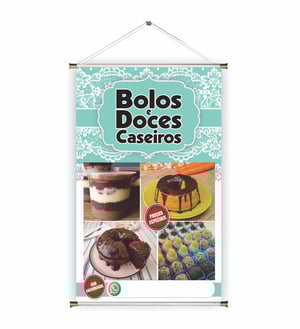 Banner prontos modelos variados tema: Bolo e Doces