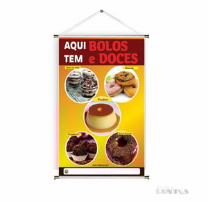 Banner prontos modelos variados tema: Bolo e Doces