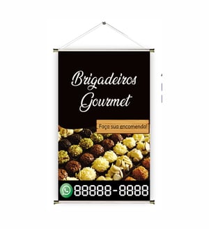 Banner prontos modelos variados tema: Brigadeiro/ Copo da Felicidade