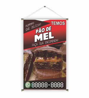 Banner prontos modelos variados tema: Sobremesas/ Pão de Mel