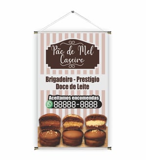 Banner prontos modelos variados tema: Sobremesas/ Pão de Mel