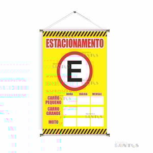 Banner prontos modelos variados tema: Estacionamento