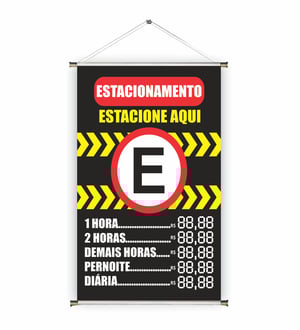 Banner prontos modelos variados tema: Estacionamento