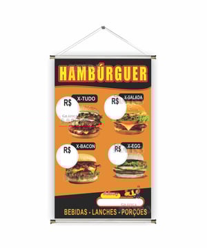 Banner prontos modelos variados tema: Hamburguer