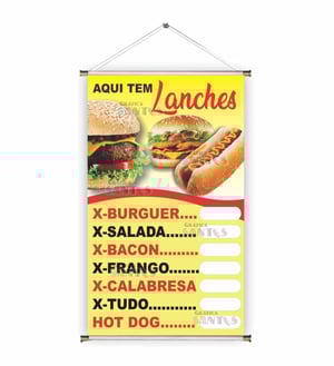 Banner prontos modelos variados tema: Hamburguer