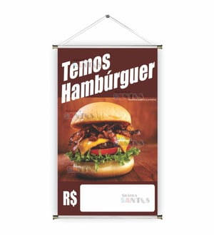 Banner prontos modelos variados tema: Hamburguer