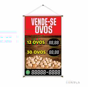 Banner prontos modelos variados tema: Vende-se ovos