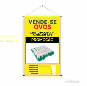 Banner prontos modelos variados tema: Vende-se ovos