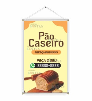 Banner prontos modelos variados tema: Pão caseiro